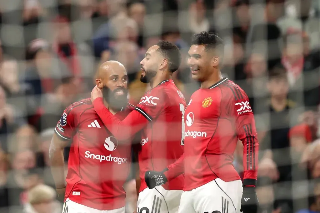 Mbeumo, Matheus Cunha e Casemiro foram os destaques do jogo (Photo by Carl Recine/Getty Images)