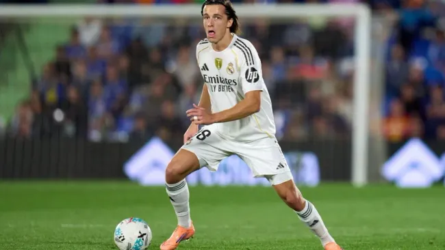 Álvaro Fernández em ação durante partida da La Liga. Foto: Angel Martinez/Getty Images