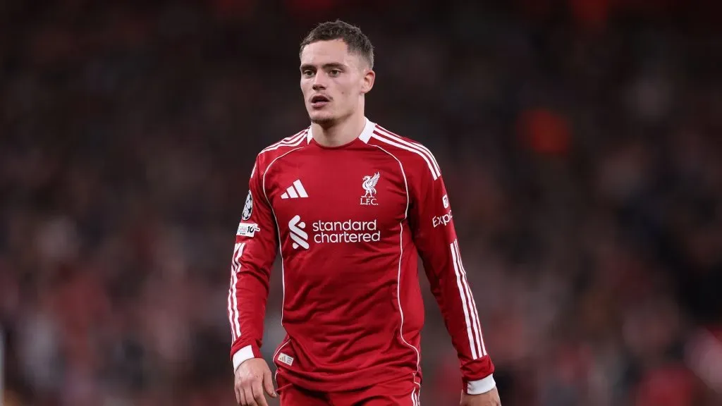 Florian Wirtz jogando pelo Liverpool. Foto: Ryan Pierse/Getty Images
