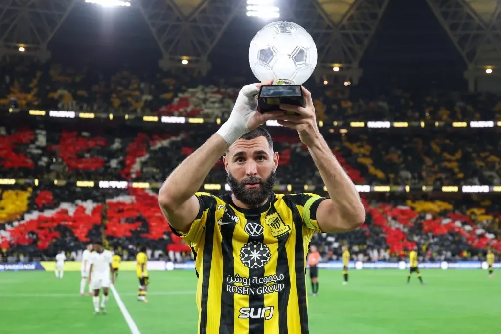 Benzema pelo Al-Ittihad. Foto: Yasser Bakhsh/Getty Images