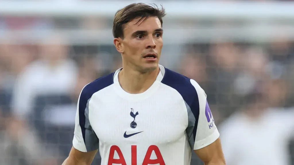 João Palhinha em jogo do Tottenham na Inglaterra (Foto: Richard Pelham/Getty Images)