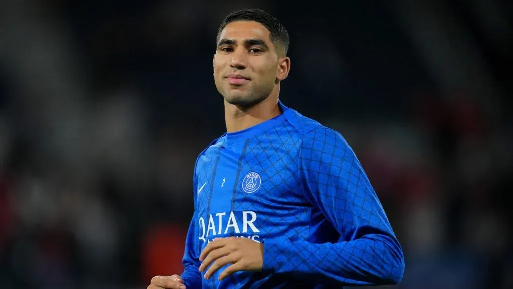 Hakimi é dúvida para PSG x Nice. Foto: Franco Arland/Getty Images