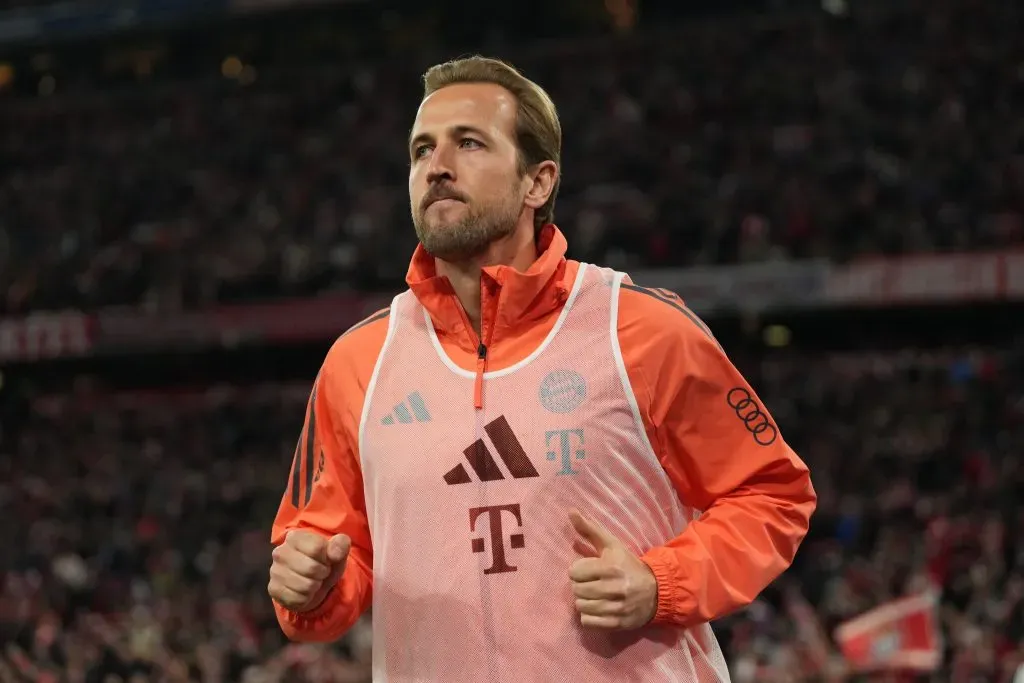 Harry Kane em campo pelo Bayern. Foto: Leonhard Simon/Getty Images