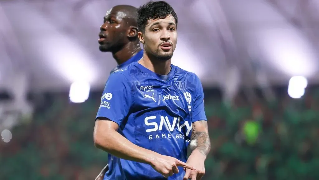 Marcos Leonardo comemorando pelo Al-Hilal