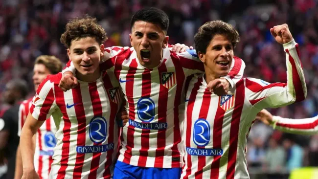 Atlético de Madrid comemora gol durante partida da La Liga. Foto: Angel Martinez/Getty Images