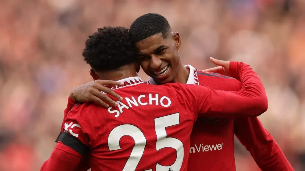 Sancho, do United, cita conversa com Rashford em saída para Aston Villa