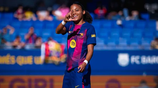 Vicky López foi a autora do primeiro gol do Barcelona - Foto: Reprodução/Barcelona
