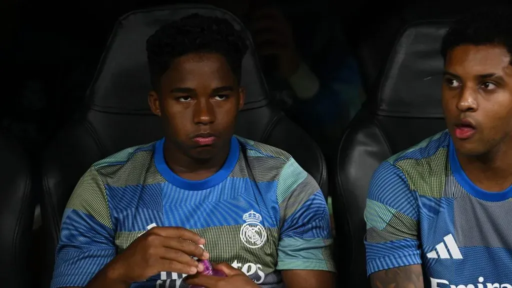 Endrick no banco do Real Madrid