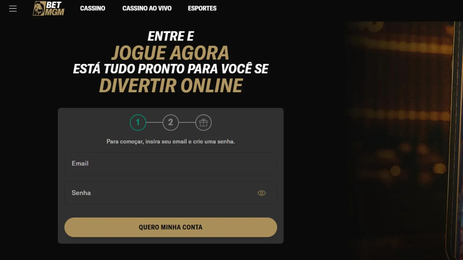 BetMGM cadastro