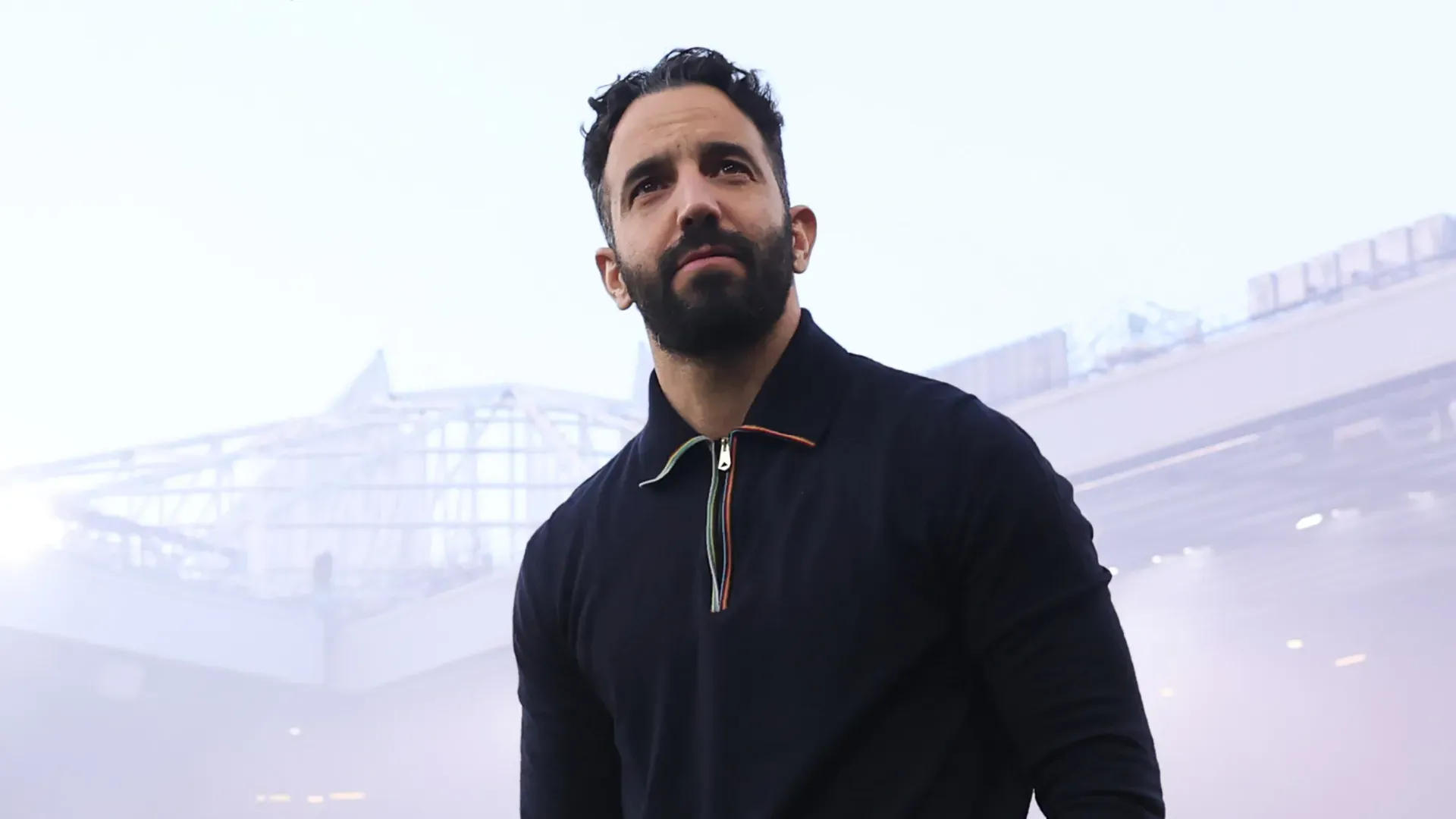 Ruben Amorim durante jogo pelo Manchester United no Old Trafford