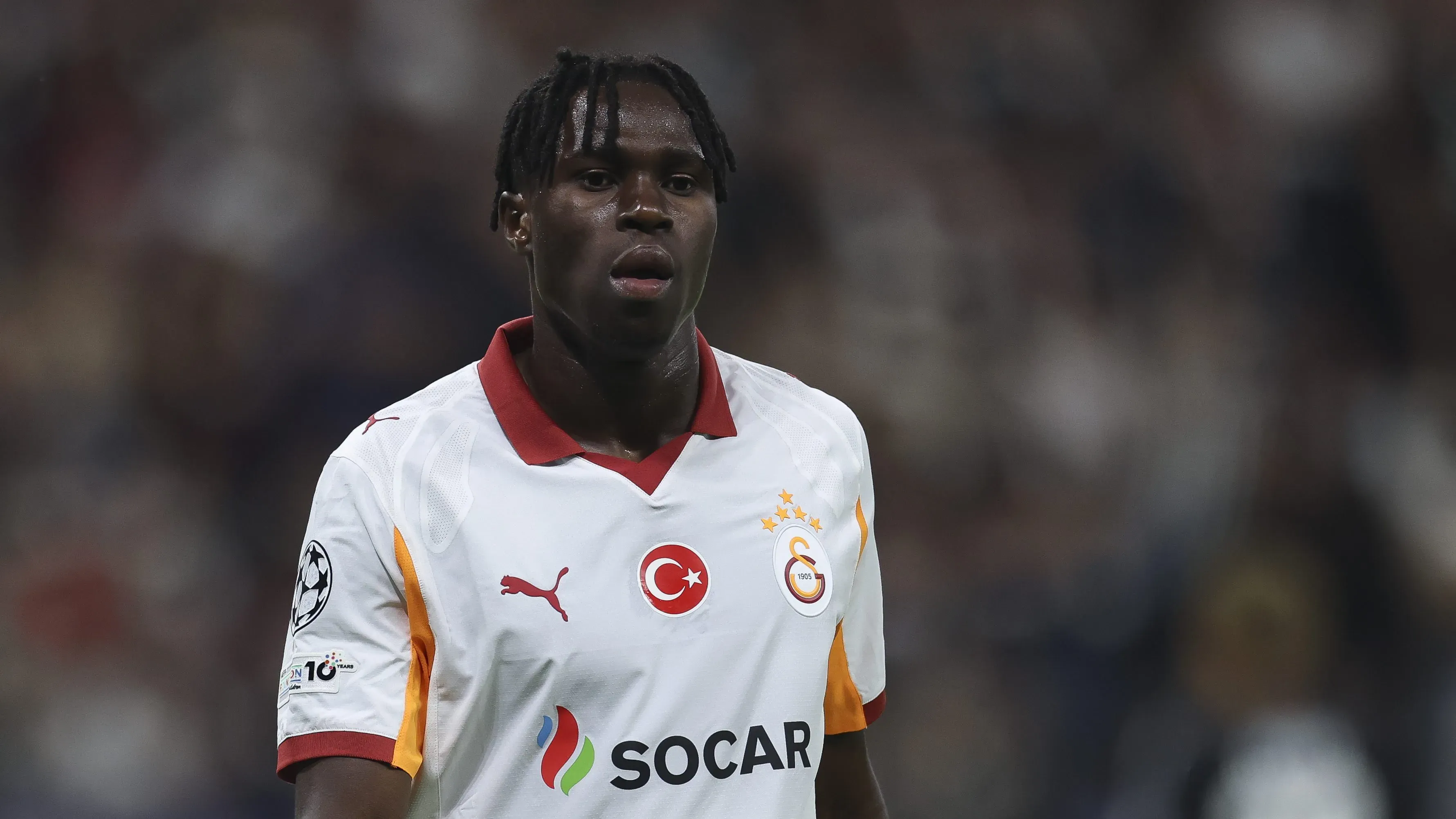 Wilfried Singo, alvo do Liverpool, em jogo do Galatasaray. Foto: Maja Hitij/Getty Images