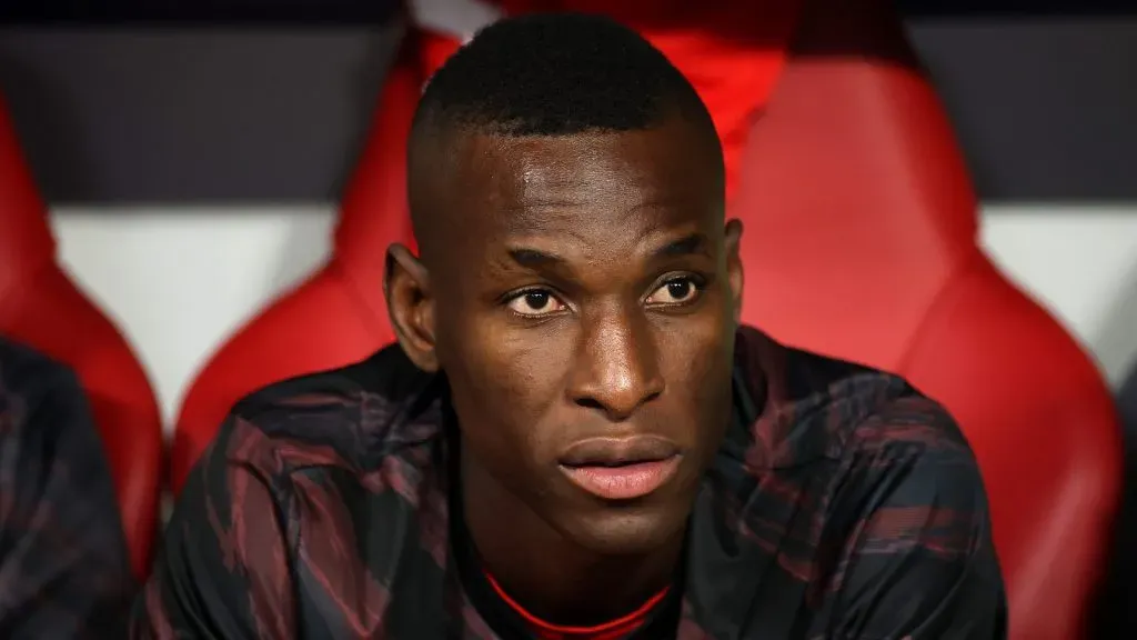 Nicolas Jackson em jogo do Bayern de Munique. Foto: Alex Grimm/Getty Images