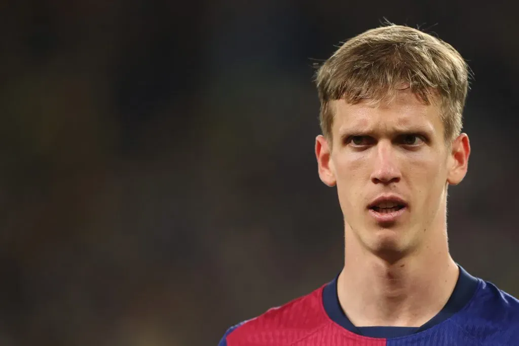 Dani Olmo ainda não teve sucesso no Barcelona. Foto: Dean Mouhtaropoulos/Getty Images