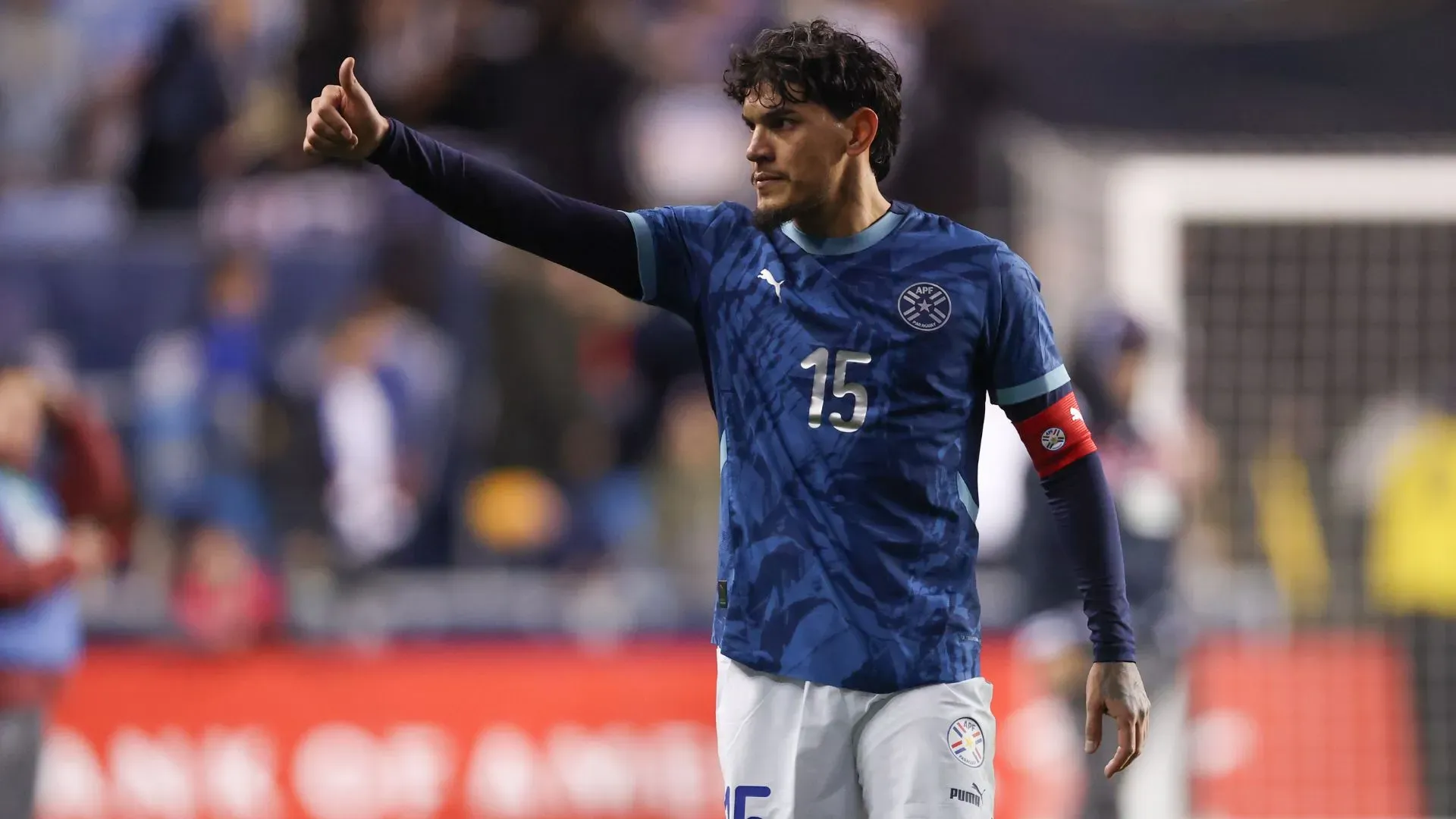Gustavo Gómez desfalcou o Palmeiras e disputou amistoso da Seleção Paraguaia (foto: Vincent Carchietta/Getty Images