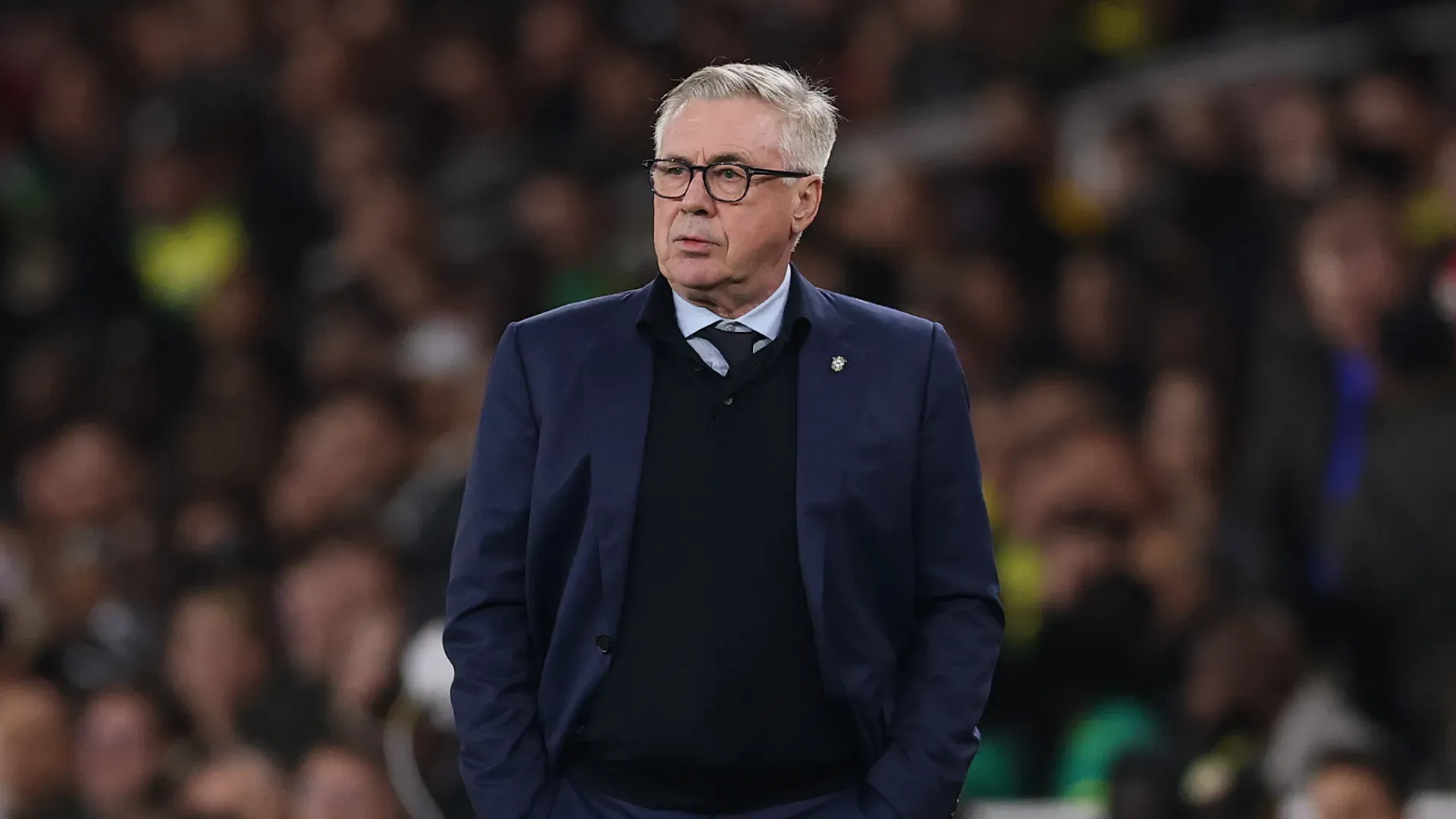 Carlo Ancelotti durante jogo pela Seleção Brasileira