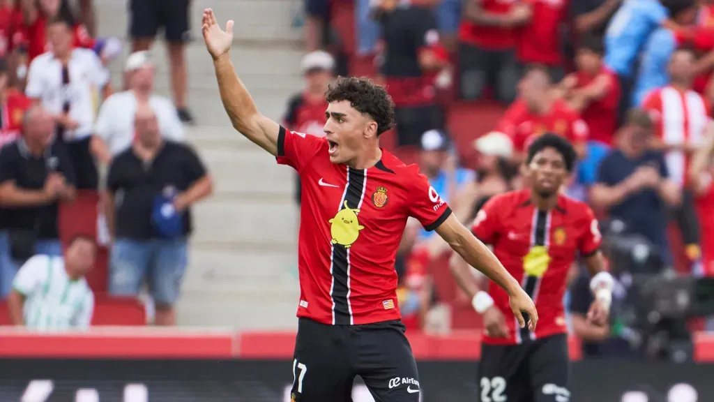 Jan Virgili comemora pelo Mallorca (Foto: Rafa Babot/Getty Images)