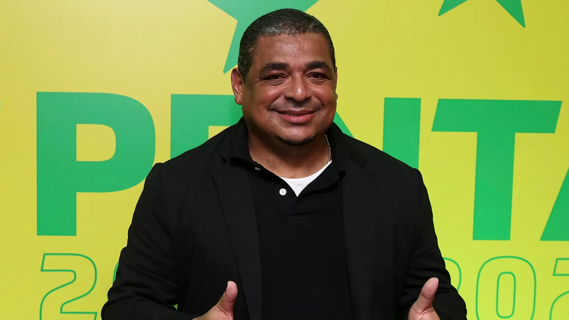 Vampeta em evento da CBF. (Foto: Buda Mendes/Getty Images)