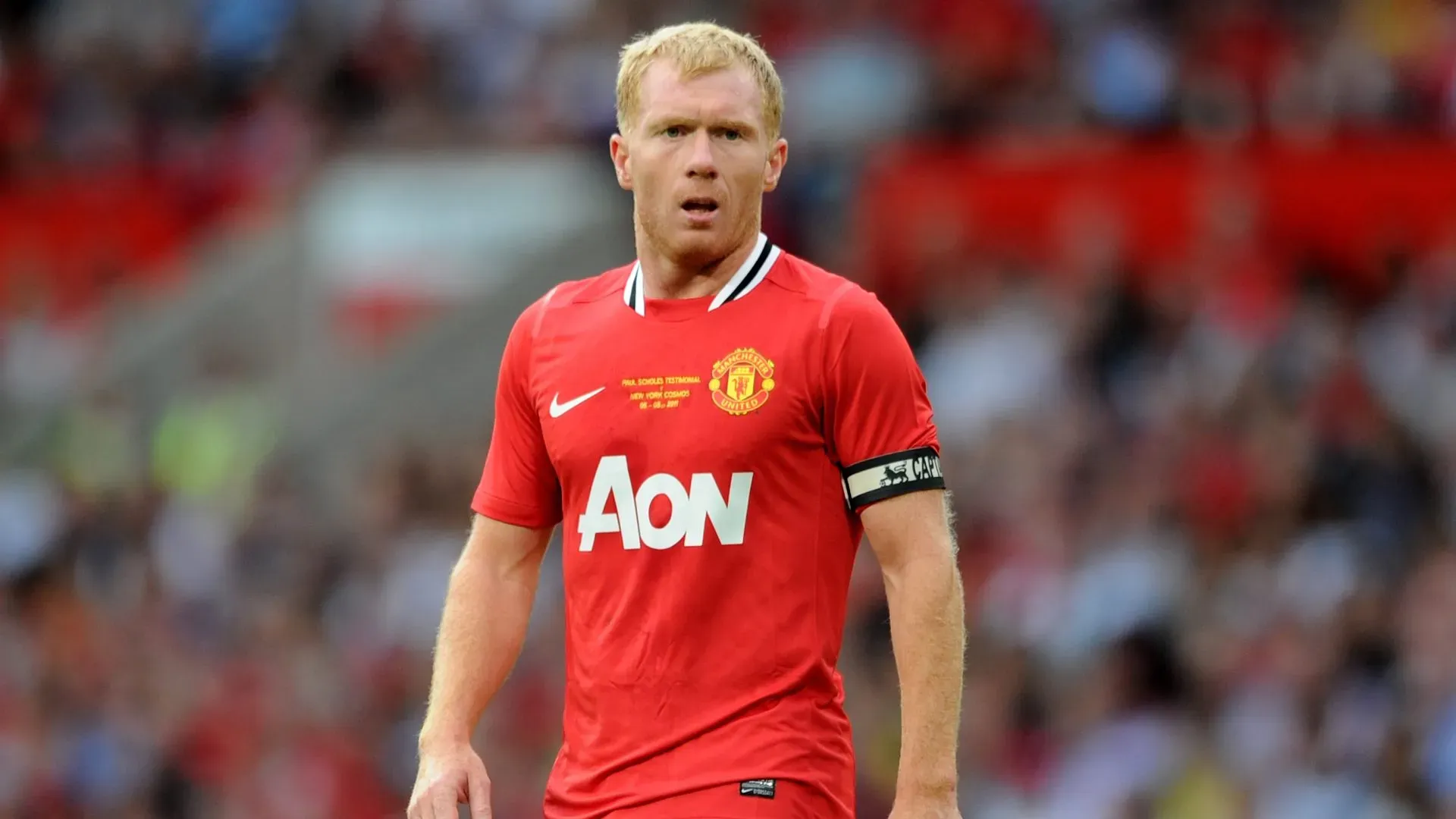 Paul Scholes em ação com a camisa do Manchester United (Chris Brunskill/Getty Images)