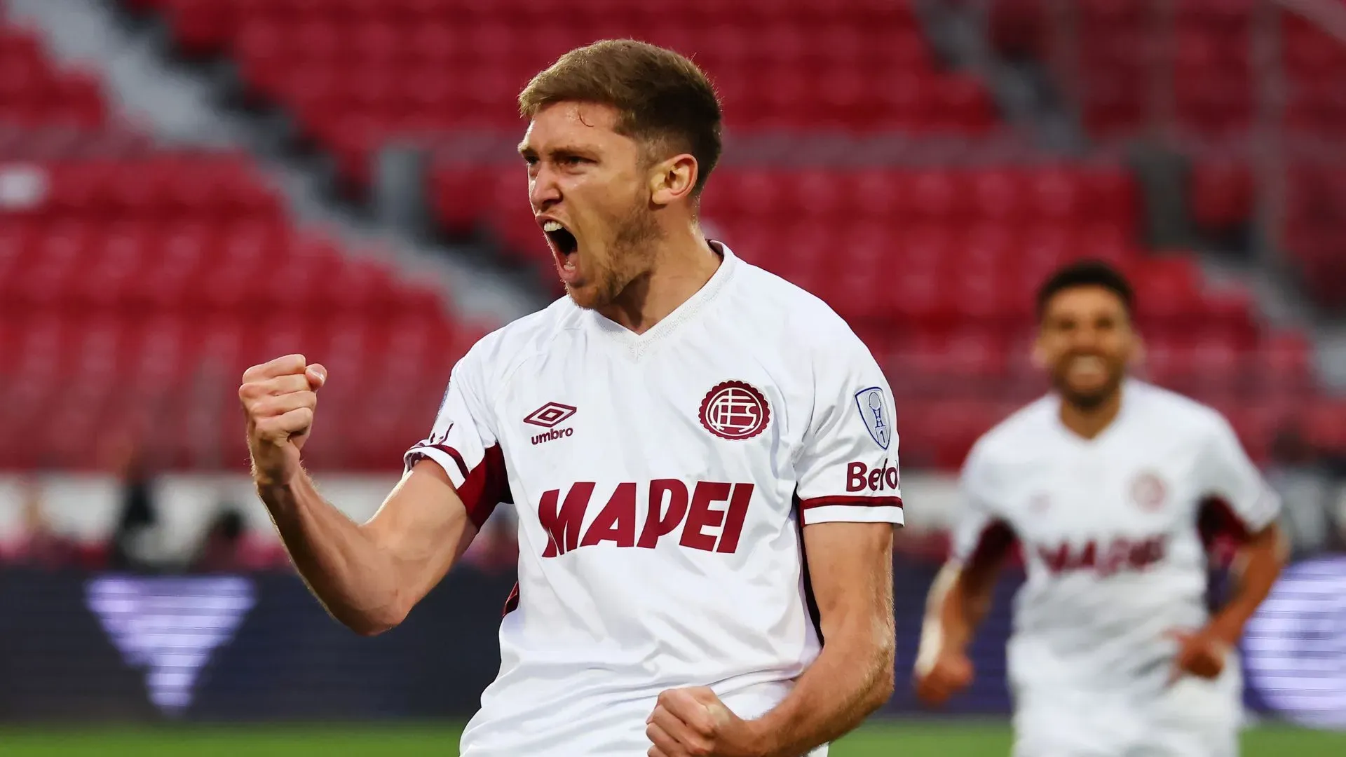 Rodrigo Castillo é um dos artilheiros do Lanús, em 2025 (foto: Marcelo Hernández/Getty Images)