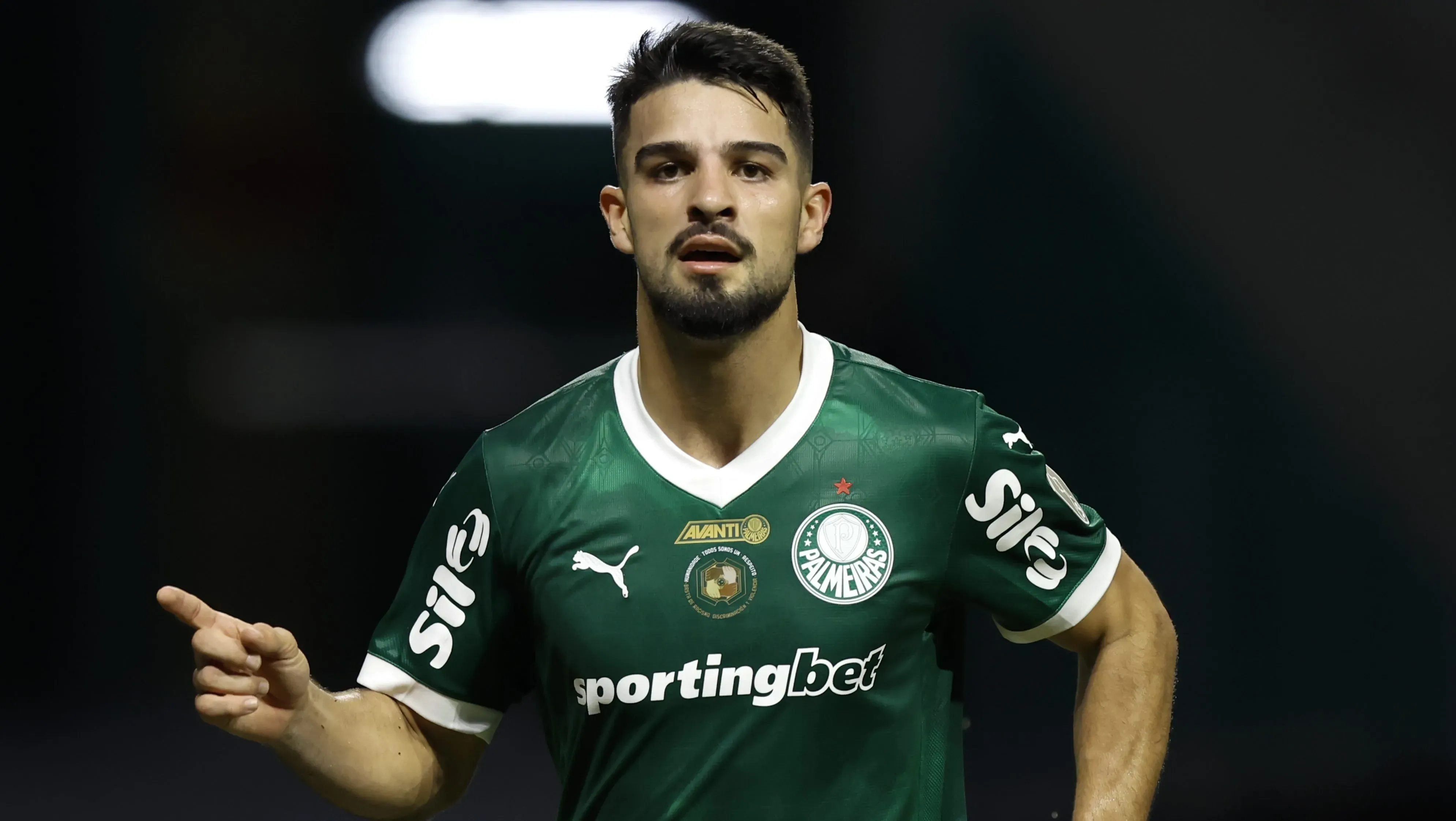 Flaco López, em campo, pelo Palmeiras