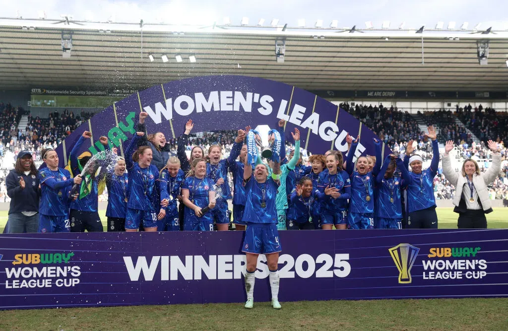 O Chelsea é o atual campeão da Copa da Liga Inglesa Feminina - Foto: Nathan Stirk/Getty Images