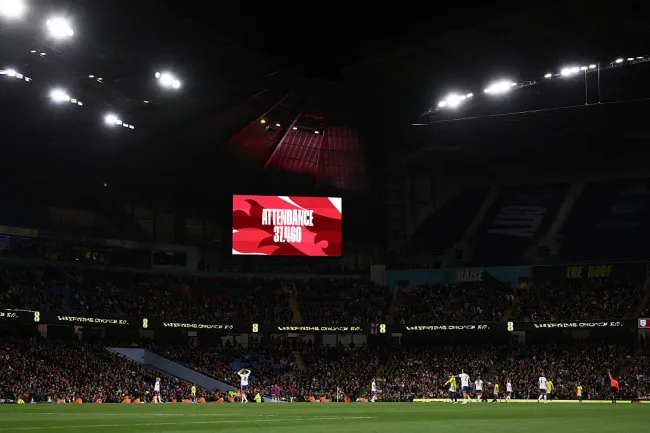 A Inglaterra mandou o amistoso contra o Brasil no Etihad Stadium, casa do Manchester City - Foto: Naomi Baker/Getty Images