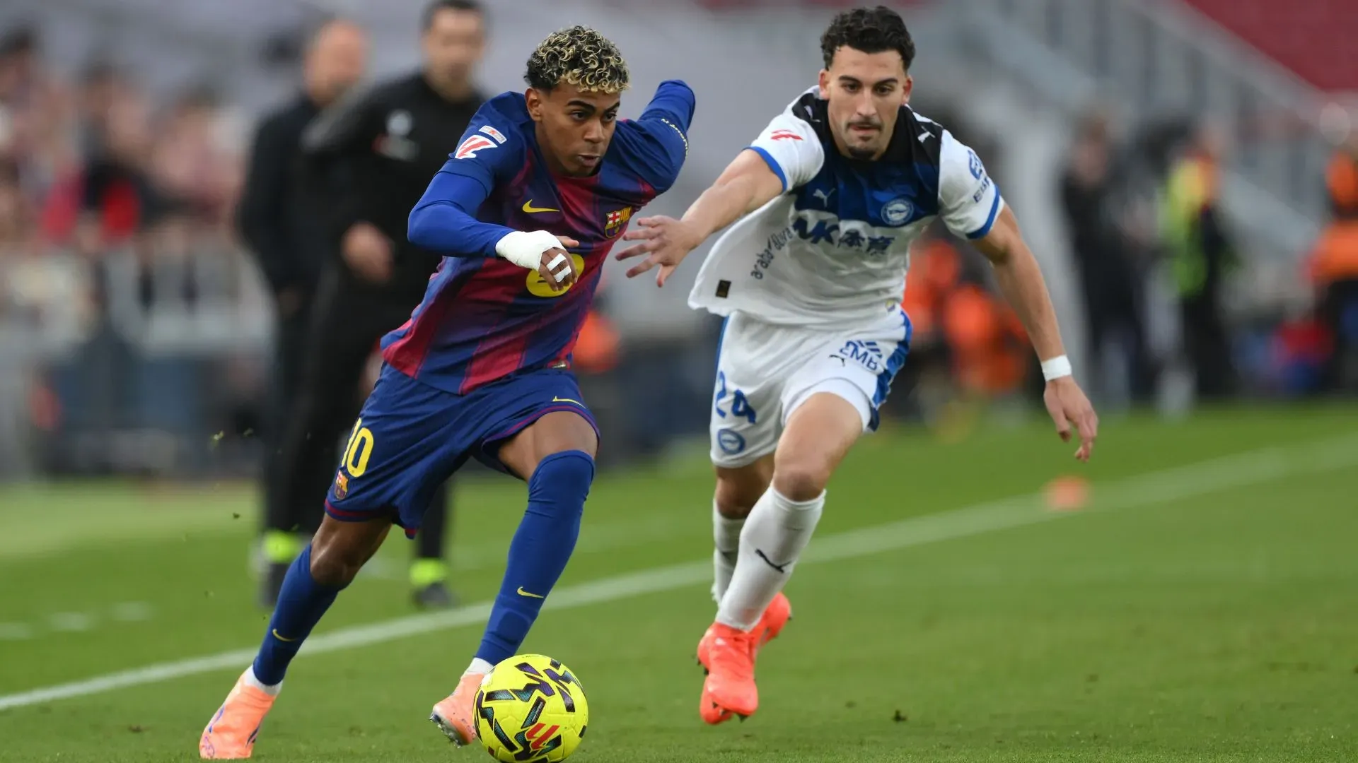 Lamine Yamal em Barcelona x Alavés (foto: David Ramos/Getty Images)