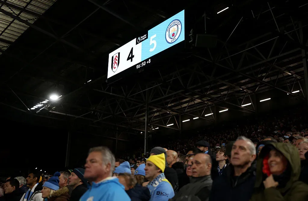 Fulham 4 x 5 Manchester City, que aconteceu na última terça (02), foi o jogo mais animado até aqui desta 14ª rodada da Premier League. (Foto: Alex Pantling/Getty Images)