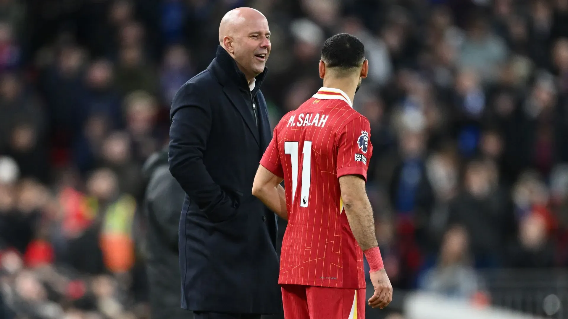 Salah será relacioando por Arne Slot para o jogo entre Liverpool e Brighton? (foto: Gareth Copley/Getty Images)