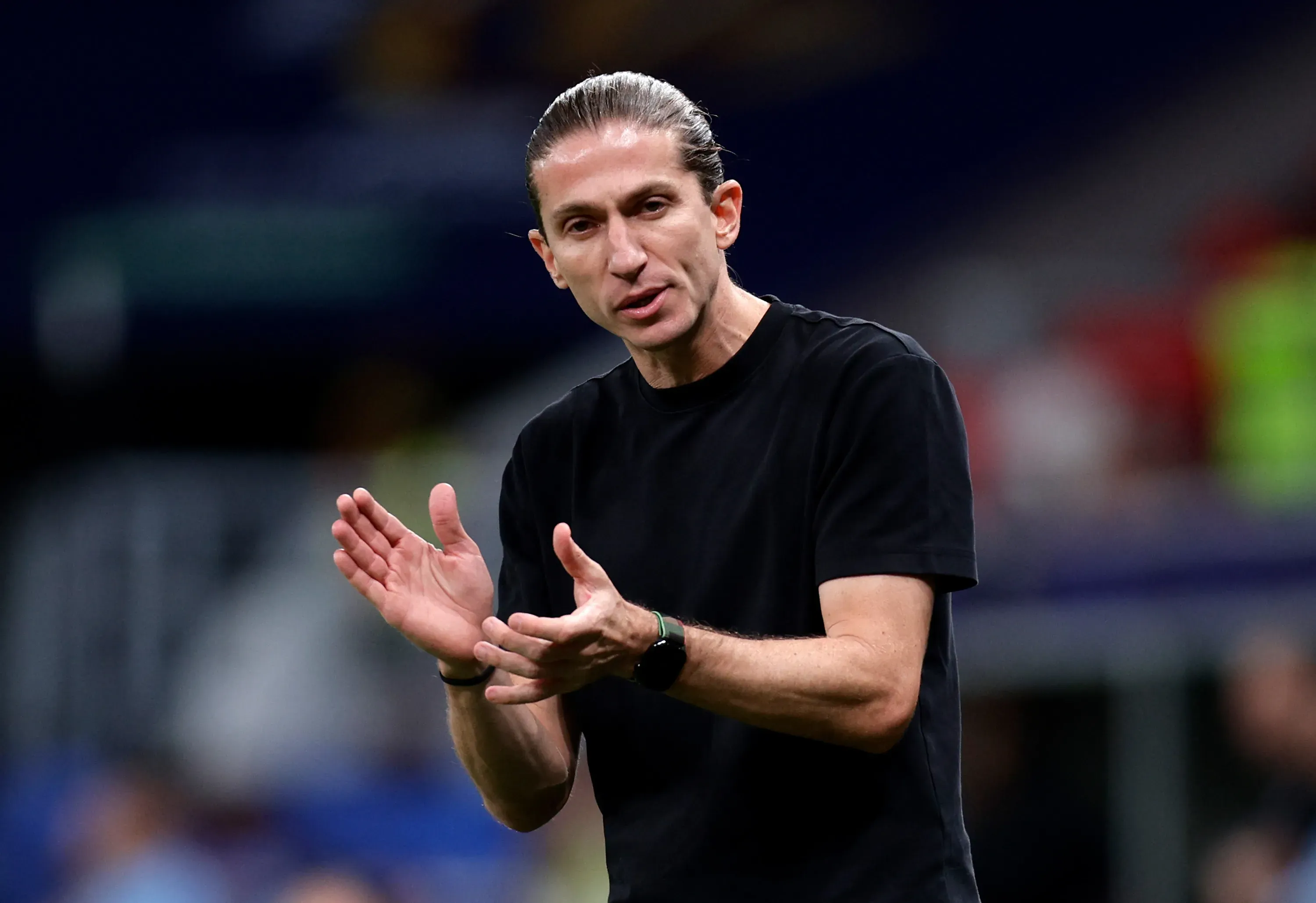 Filipe Luís comandando o Flamengo. (Foto: Getty Images/Getty Images)