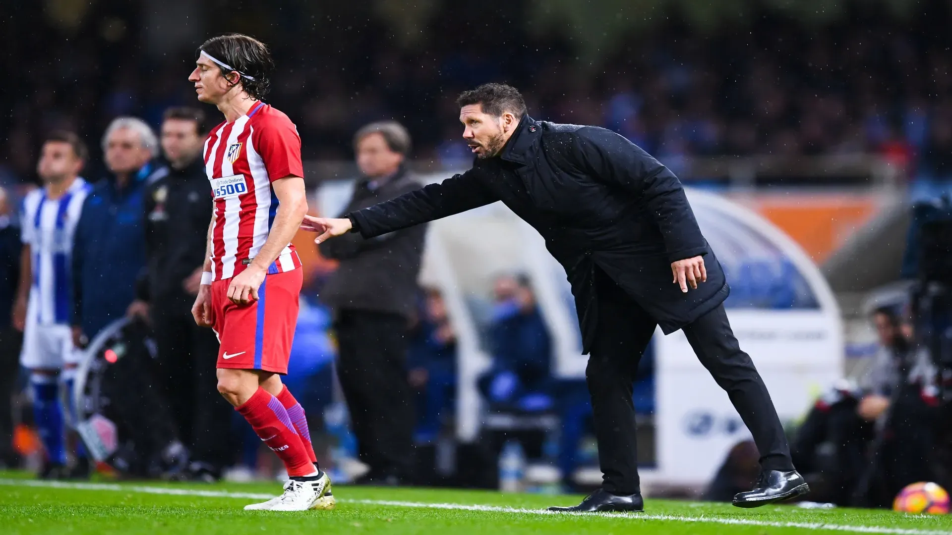 Filipe e Simeone em 2016 pelo Atlético de Madrid – David Ramos/Getty Images