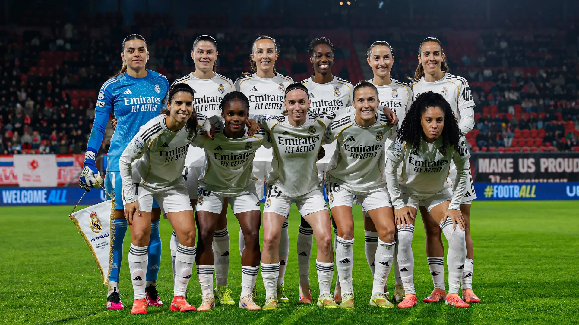 O Real Madrid tinha chance de terminar a rodada no G4 da Champions Feminina – Foto: Reprodução/Real Madrid