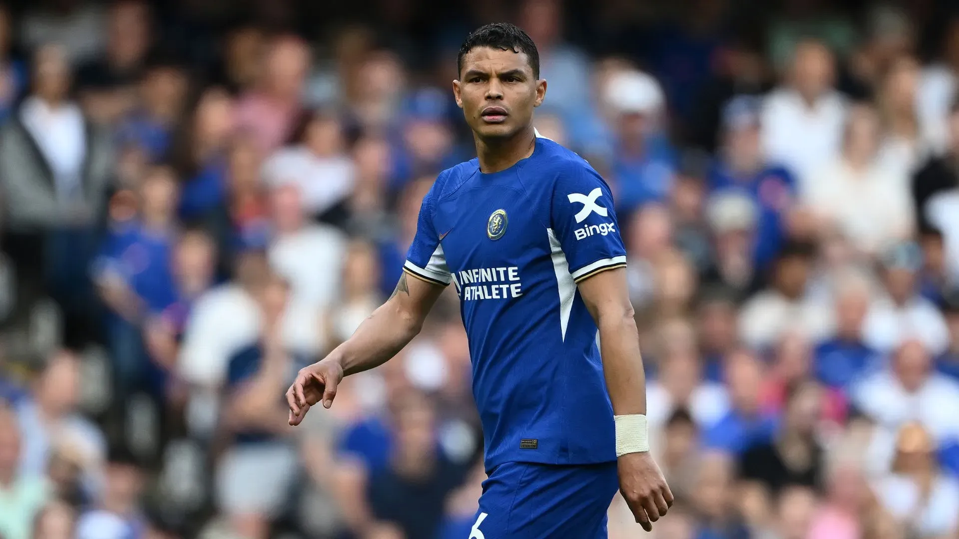 Thiago Silva nos tempos de Chelsea. (foto: Dan Mullan/Getty Images)