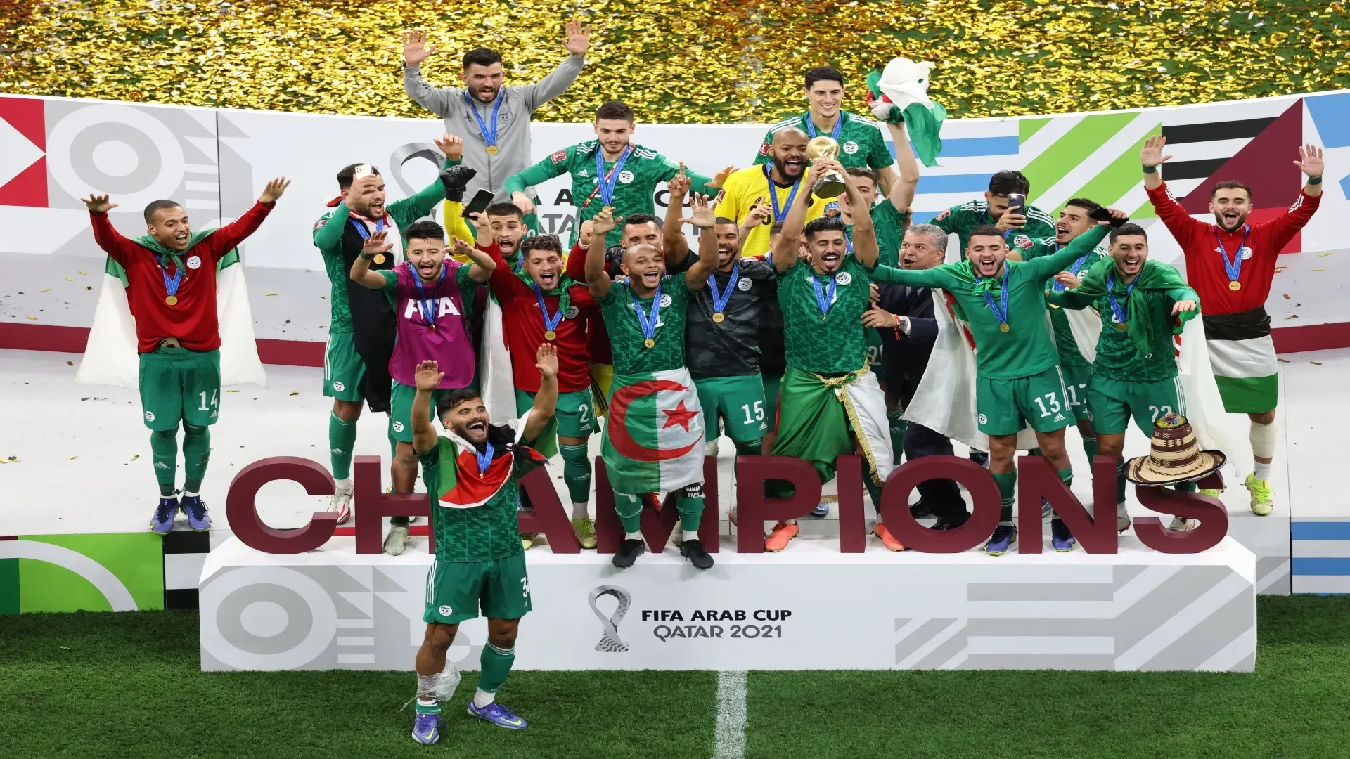 Argélia foi a campeã da última Copa Árabe em 2021 – Sandra Montanez/Getty Images