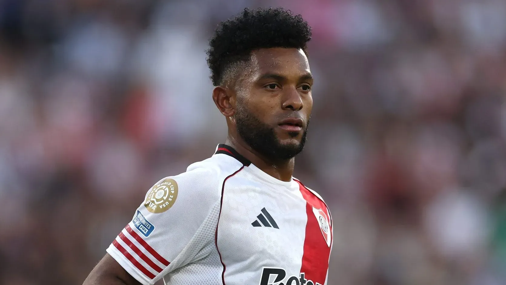 Miguel Borja, atacante do River Plate. (Photo by Stu Forster/Getty Images)