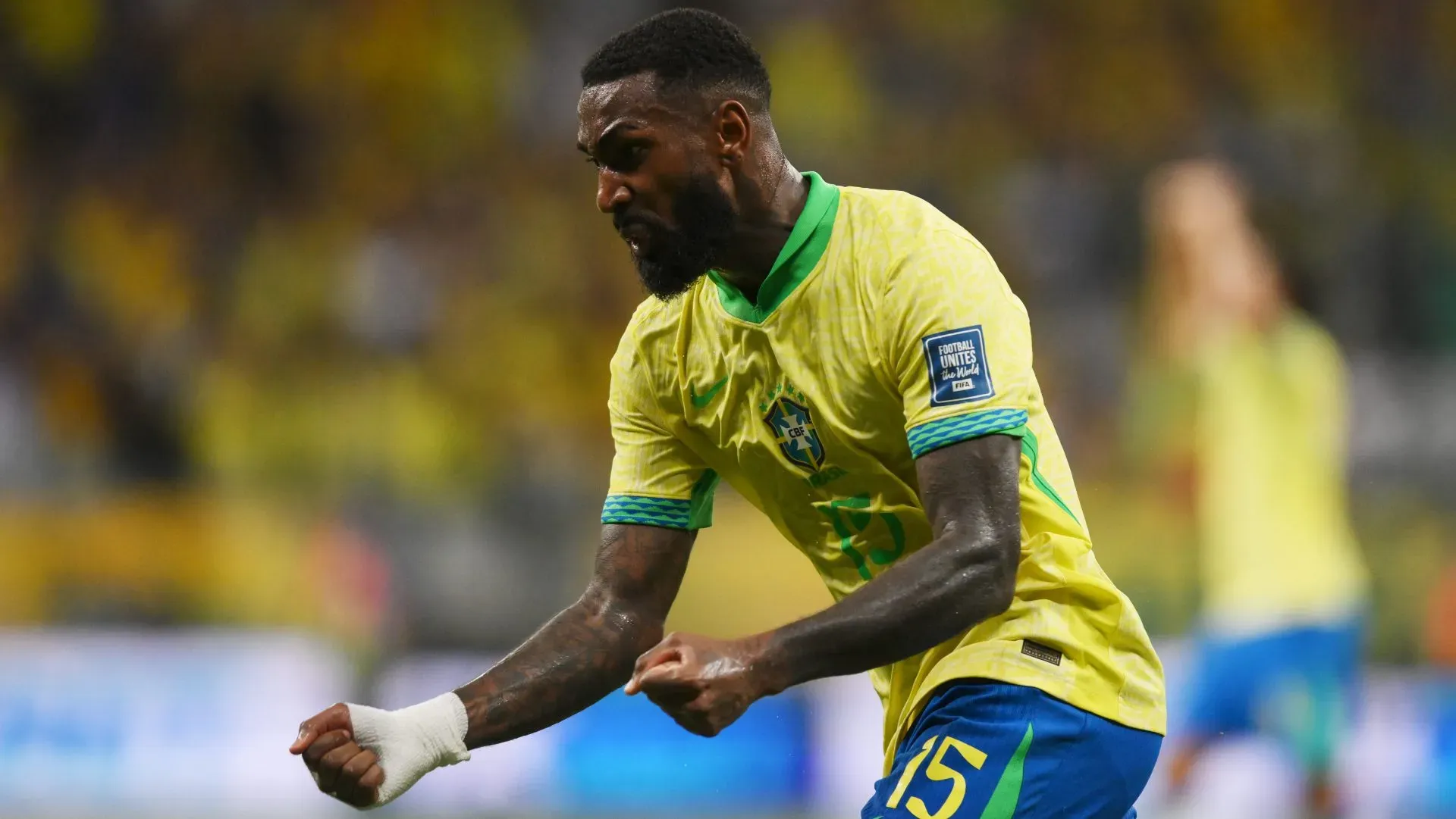 Gerson em ação pela Seleção Brasileira