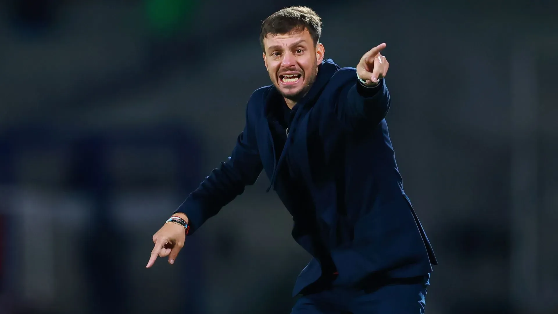 Martin Anselmi reage durante partida do Torneo Clausura 2025. Foto: Hector Vivas/Getty Images