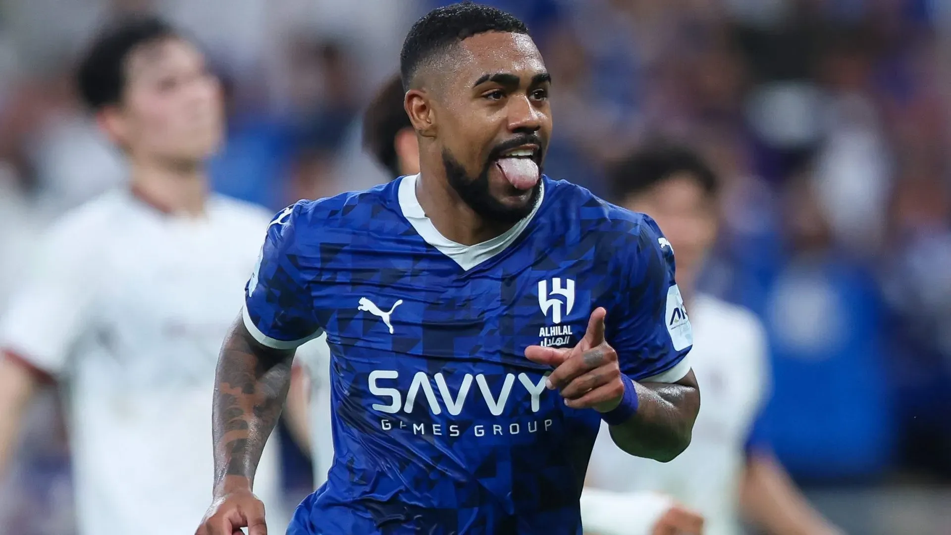 Malcom, alvo do Flamengo, em ação com o Al-Hilal (Photo by Yasser Bakhsh/Getty Images)