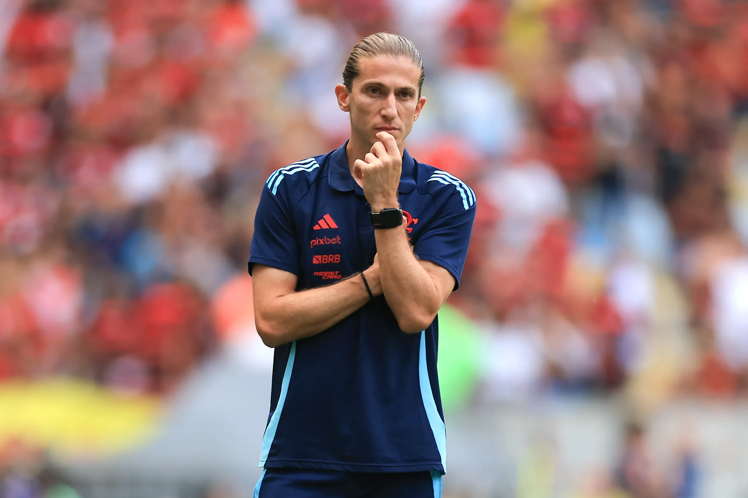 Filipe Luís no comando do Flamengo. (Foto: Buda Mendes/Getty Images)
