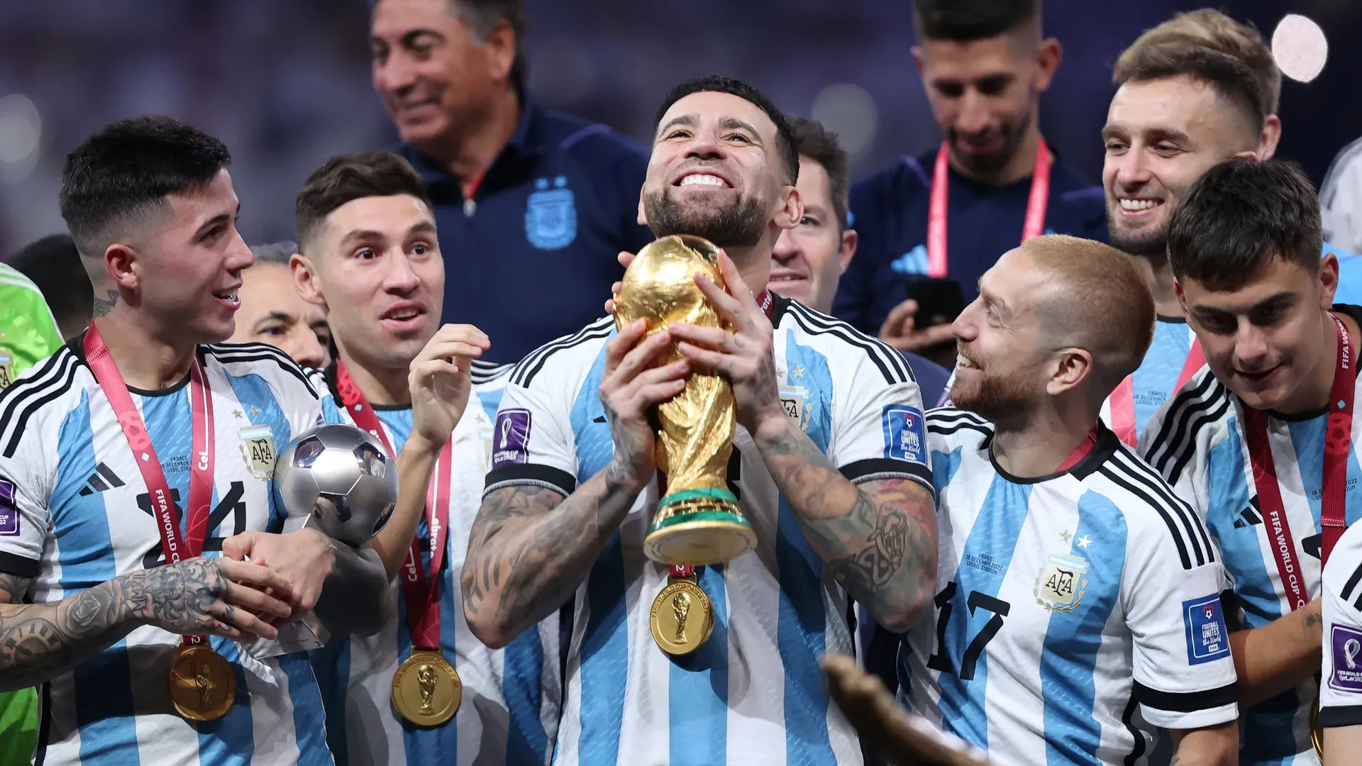 Otamendi pela Argentina. (Photo by Julian Finney/Getty Images)