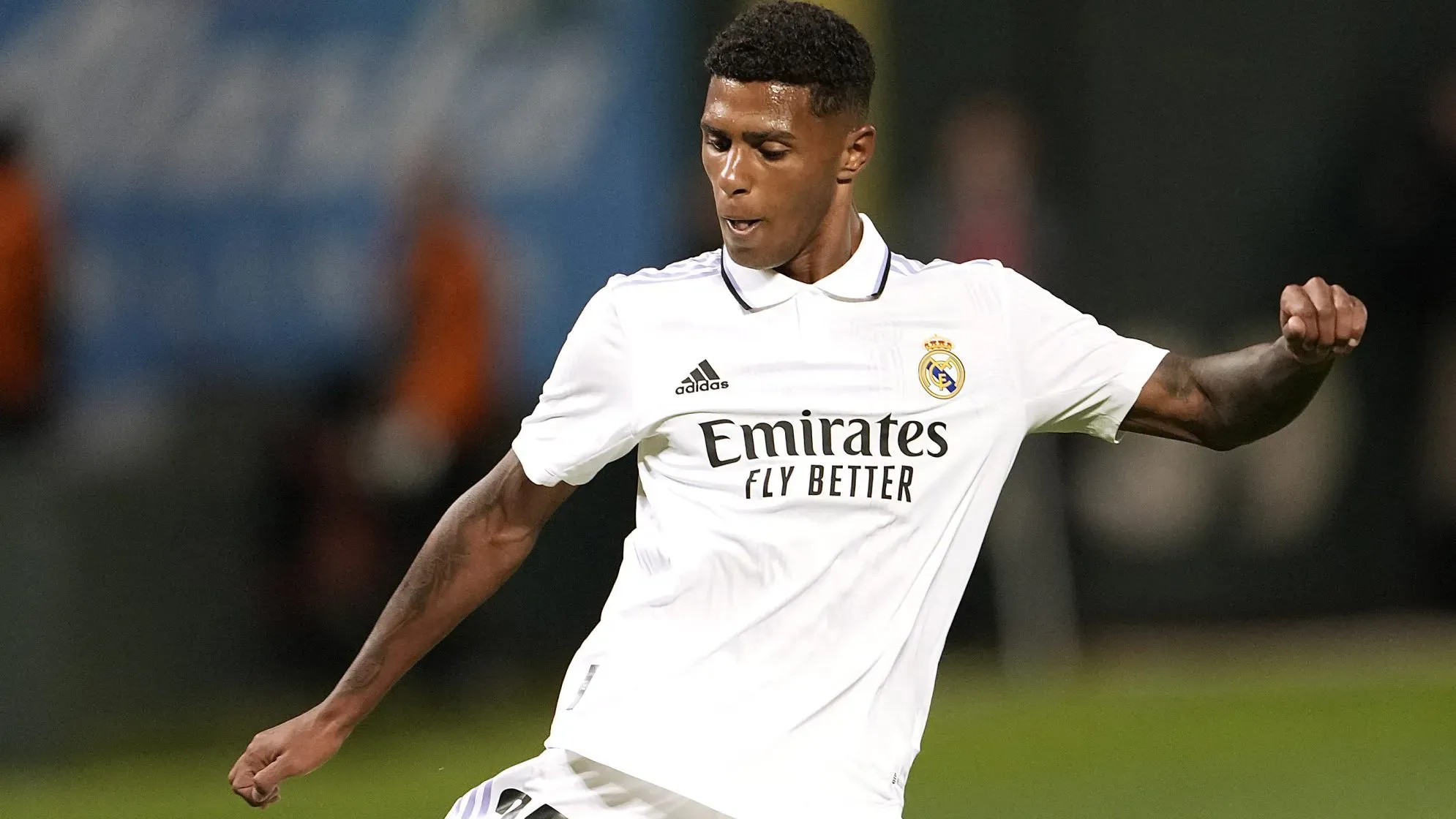 Vinícius Tobias com a camisa do Real Madrid. Jogador é alvo do Atlético-MG. Foto: Thearon W. Henderson/Getty Images