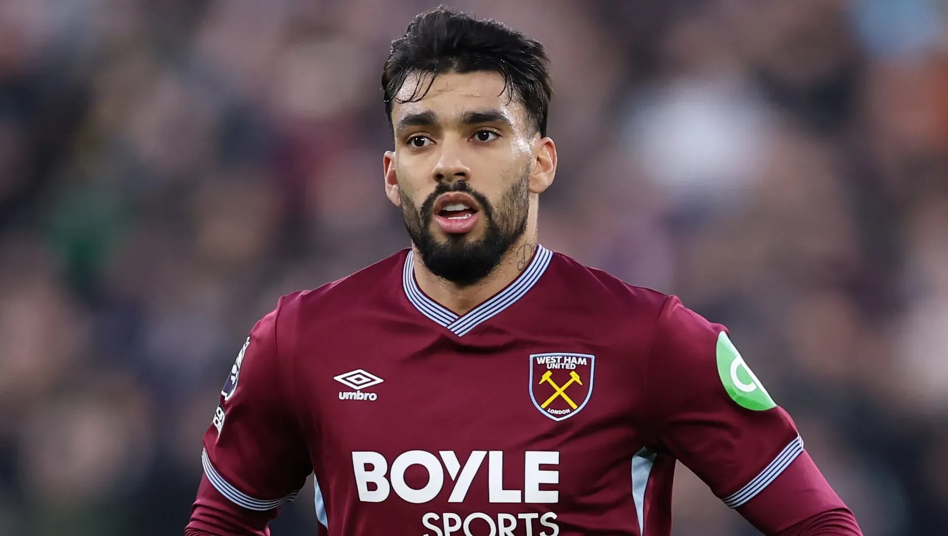 Lucas Paquetá em campo pelo West Ham. (Photo by Justin Setterfield/Getty Images)
