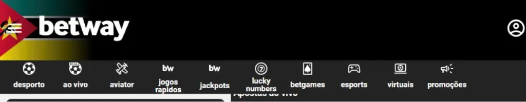 Navegar e fazer apostas na betway Moçambique
