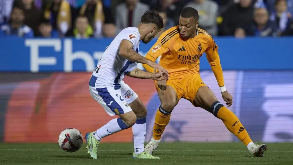 Mbappé durante o jogo com Leganés. Foto: Imago
