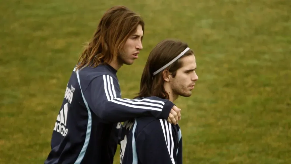 Sergio Ramos e Fernando Gago em 2008.