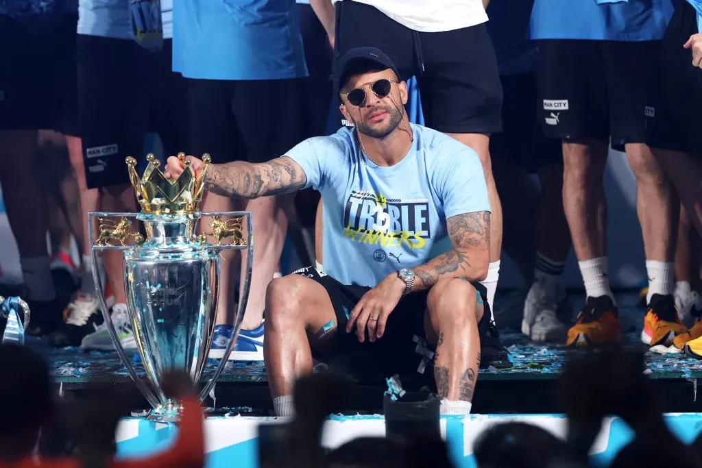 Kyle Walker ganhou 6 campeonatos no Manchester City. Foto: Alex Livesey/Getty Images