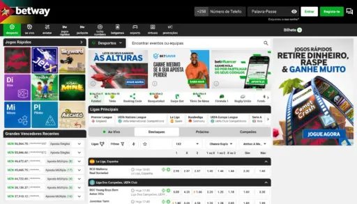 Ative o código promocional BETSOMOS no site da betway
