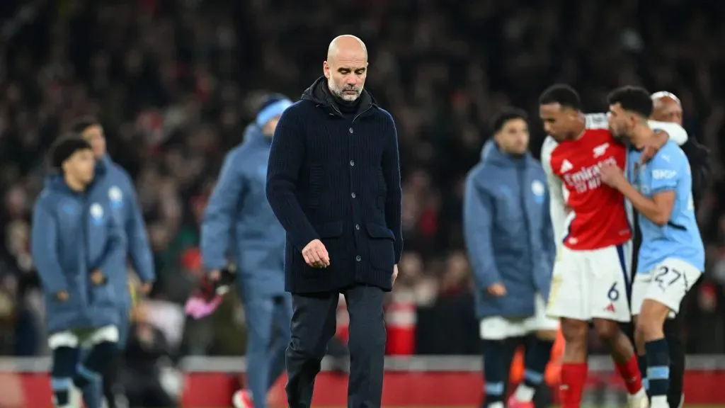 Pep Guardiola, treinador do Manchester City