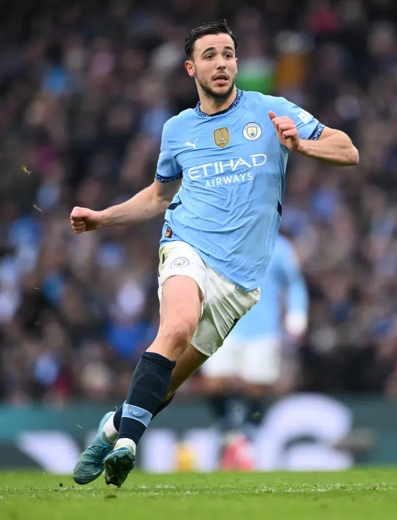 Nico González fez o golo de honra do City. Foto: Stu Forster/Getty Images.
