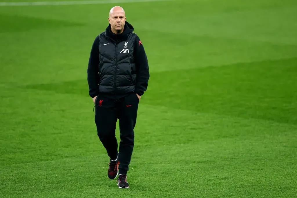 Arne Slot, treinador do Liverpool. Foto: Getty Images